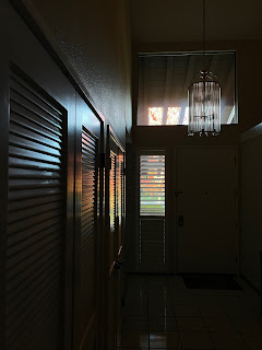 A Quiet Room A view of a window and the inside of a room that looks quiet and peaceful.