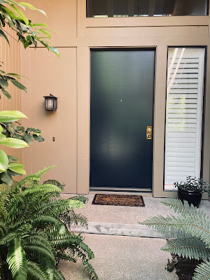 Front Door An image of a front door and plants